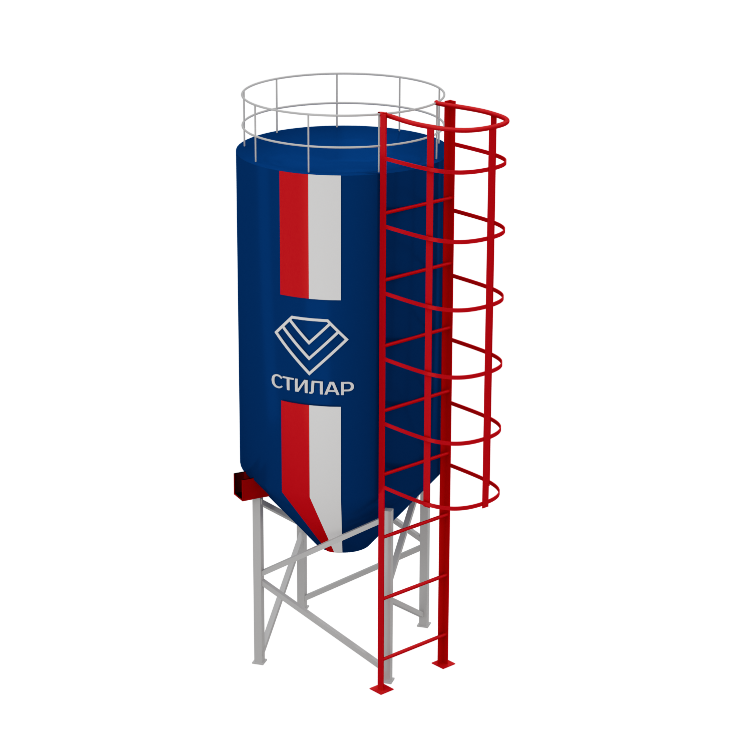 Цельносварный силос для комбикорма 30 м³ от производителя
