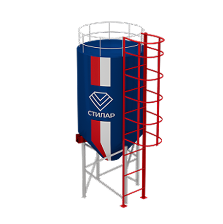 Цельносварный силос для цемента и микросилики 10 м³ от производителя